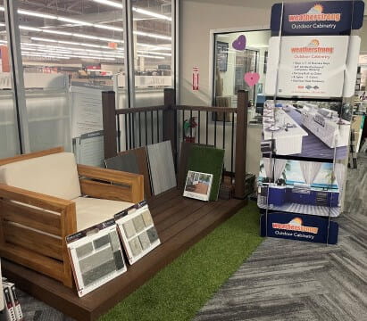 Outdoor living display at ProSource of Nassau