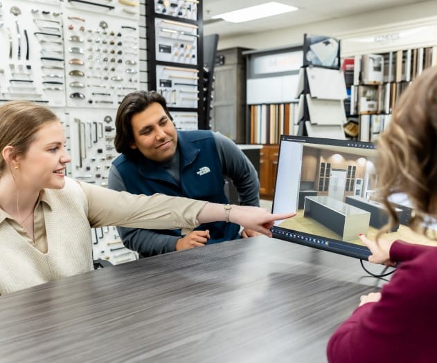 Homeowners meeting with their design professional