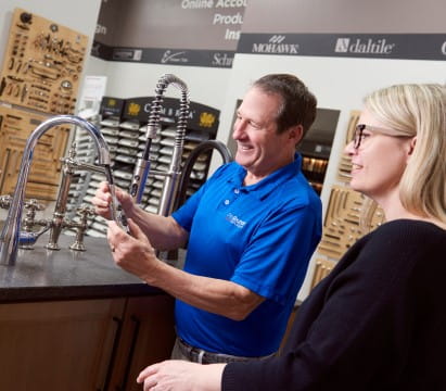 ProSource account manager meeting with a homeowner